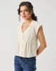 Reistor Reistor Embroidered Deep V-Neck Cotton Top - 3