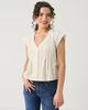 Reistor Reistor Embroidered Deep V-Neck Cotton Top - 4