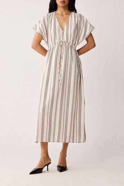Reistor Reistor Maxi Gathered Dress with Side Slits