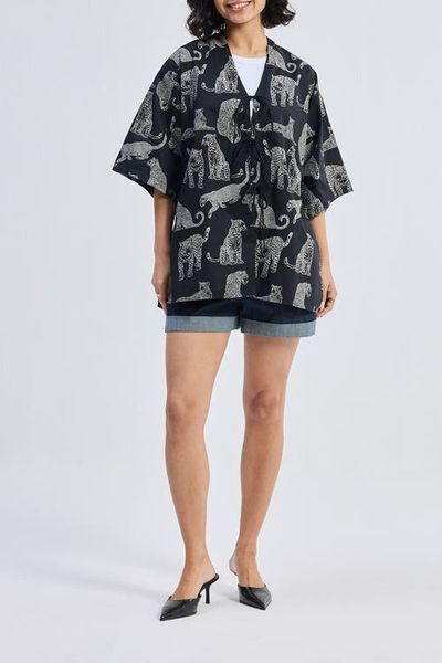Reistor Reistor Oversized Shirt with Front Ties