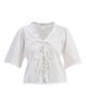 Reistor Reistor Relaxed Fit Top With Ruffles and Front-Ties - 2