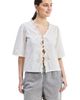 Reistor Reistor Relaxed Fit Top With Ruffles and Front-Ties - 4