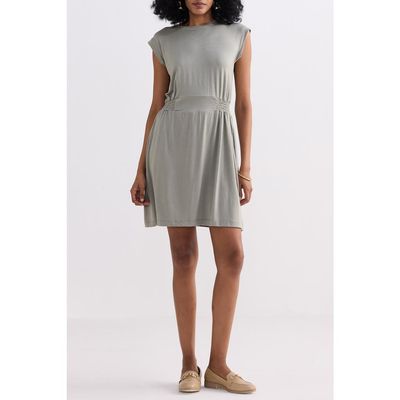 Reistor Reistor Short Dress With Smocking Side Detail