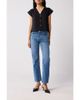 Reistor Reistor V-Neck Embroidered Top with Front Buttons - 1