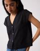 Reistor Reistor V-Neck Embroidered Top with Front Buttons - 3