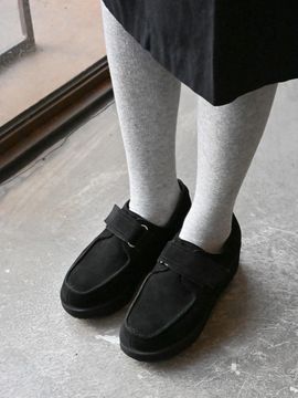 REKKEN Velcro Fur Split Leather 5cm Loafers (RKA027F)