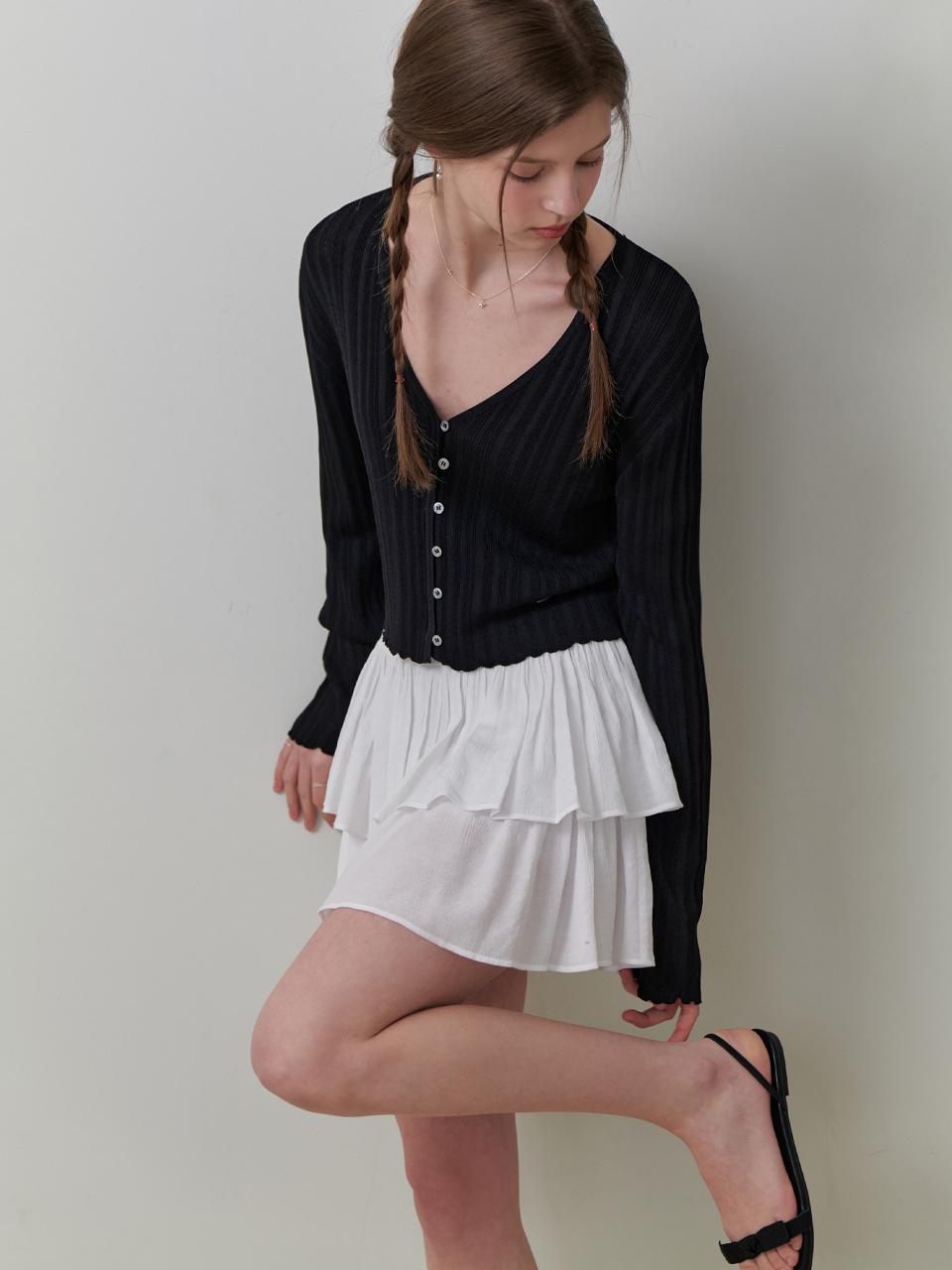 RE_L Bagel V Cardigan [Black]