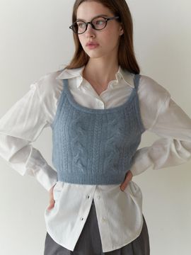 RE_L Bergamot knit bustier (sky blue)