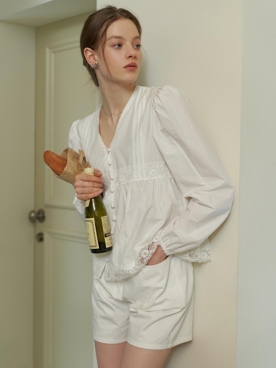 RE_L Enough Lace Blouse - White