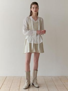 RE_L Mandarin knit skirt (oatmeal)