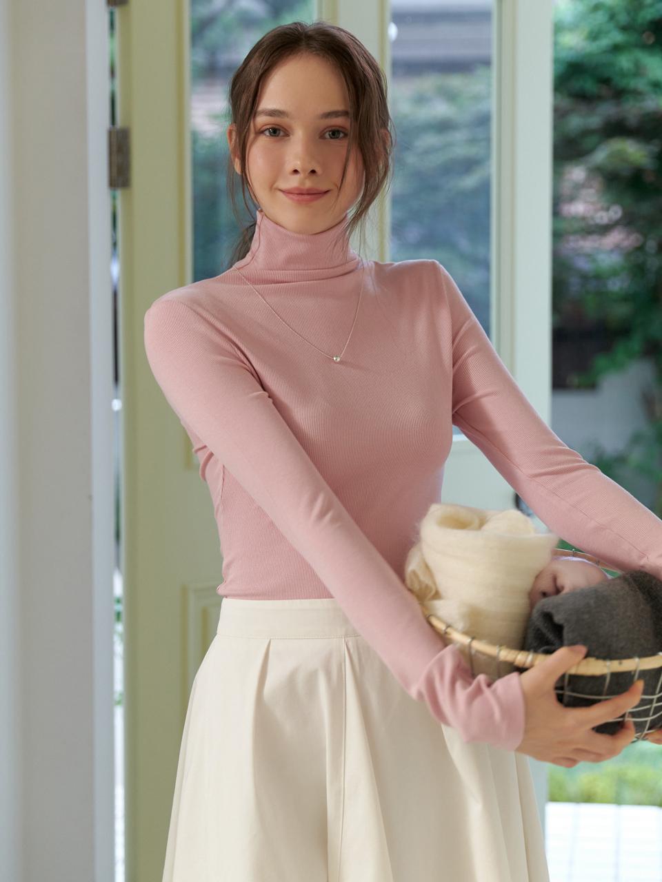 RE_L Of turtleneck t-shirt (pink)