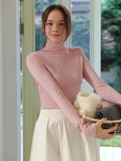 RE_L Of turtleneck t-shirt (pink)
