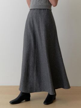 RE_L Ooze knit flare skirt (gray)