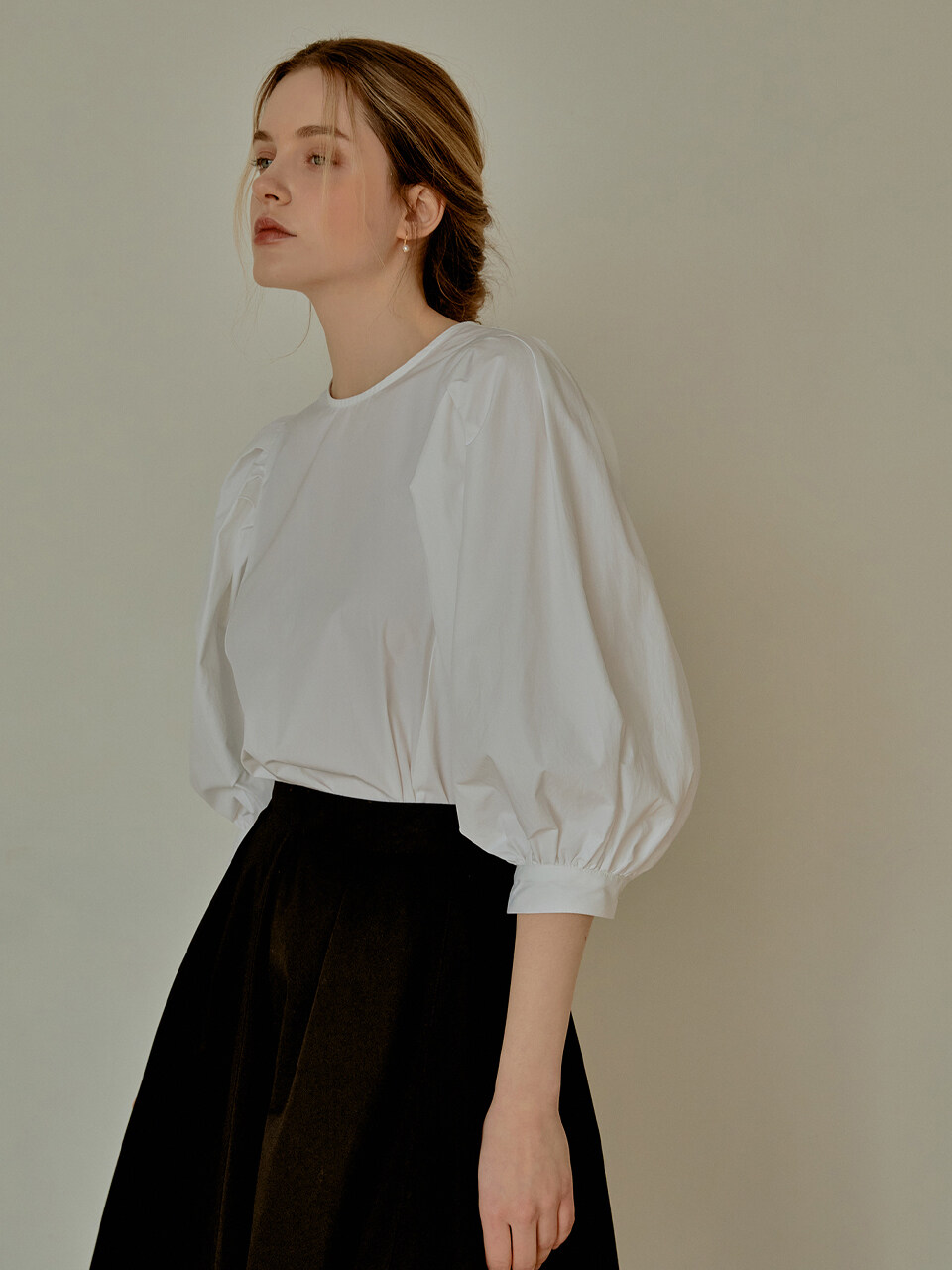 RE_L Purity Puff Blouse (White)
