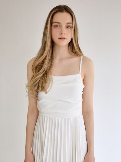 RE_L Soft Pleats Bustier Dress