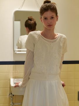 RE_L Suzan Half Cardigan [WHITE]