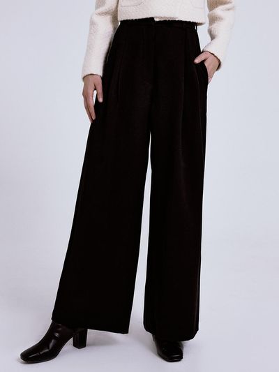 RE_L Weed Wide Slacks - Black