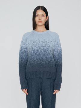 REMPLACEMENT Gradation Jacquard Pullover (Indigo Denim)