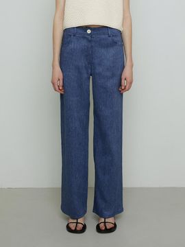 REMPLACEMENT Linen Relaxed Pants (Blue Denim)