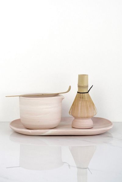 Ren Vois Ren Vois Blush Marble Matcha Table Set
