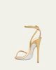 Rene Caovilla 105mm Embellished Metallic Leather Ankle-Strap Sandals - 2