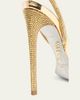 Rene Caovilla 105mm Embellished Metallic Leather Ankle-Strap Sandals - 3
