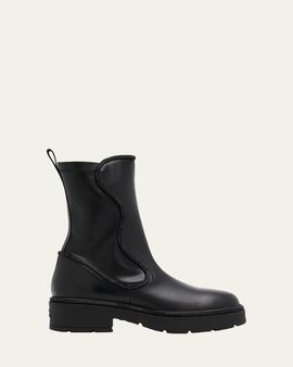 Rene Caovilla 50mm Strass Leather Combat Boots