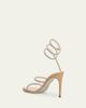 Rene Caovilla 80mm Cleo Embellished Leather Snake-Wrap Sandals - 2
