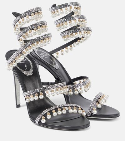 Rene Caovilla Rene Caovilla 85 embellished satin sandals