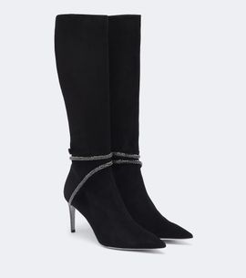 Rene Caovilla Rene Caovilla Cleo embellished suede knee-high boots