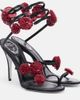 Rene Caovilla Rene Caovilla Cleo floral-appliquÃ© satin sandals - 1