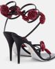 Rene Caovilla Rene Caovilla Cleo floral-appliquÃ© satin sandals - 3