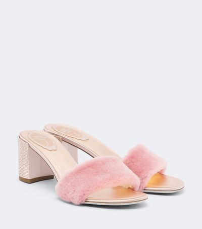 Rene Caovilla Rene Caovilla Embellished leather-lined mules
