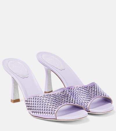 Rene Caovilla Rene Caovilla Embellished leather mules
