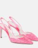 Rene Caovilla Rene Caovilla Embellished satin slingback sandals - 1
