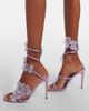 Rene Caovilla Rene Caovilla Floriane floral-appliqué satin sandals - 2