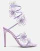 Rene Caovilla Rene Caovilla Floriane floral-appliqué satin sandals - 5