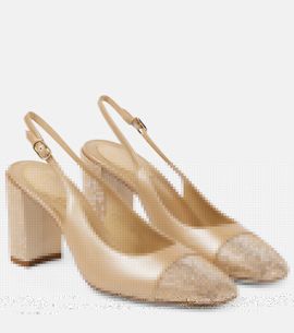 Rene Caovilla Rene Caovilla Kristen embellished leather slingback pumps