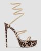 Rene Caovilla Women's Cleo Animalier 130MM Platform Sandals - 8
