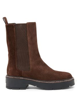Rene Caovilla Women's Suede Chelsea Boots