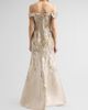 Rene Ruiz Collection Rene Ruiz Collection Women's Jacquard Off-the-Shoulder Mermaid Gown - 3