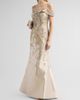 Rene Ruiz Collection Rene Ruiz Collection Women's Jacquard Off-the-Shoulder Mermaid Gown - 4