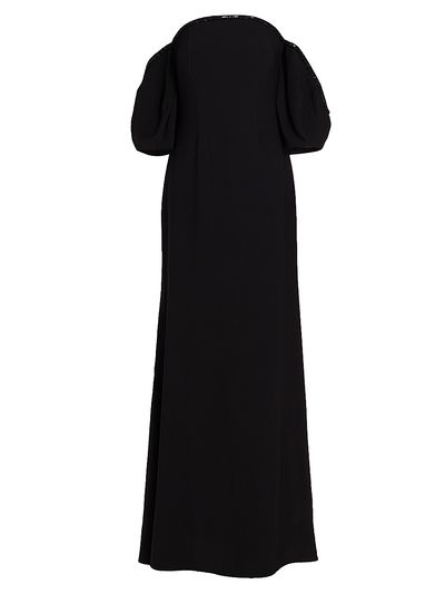 Rene Ruiz Collection Women's Bead-Embellished Illusion-Neck Gown