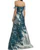 Rene Ruiz Collection Women's Border Jacquard Off-The-Shoulder Gown - 5