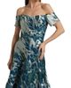 Rene Ruiz Collection Women's Border Jacquard Off-The-Shoulder Gown - 6