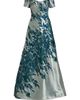 Rene Ruiz Collection Women's Border Jacquard Off-The-Shoulder Gown - 8