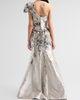Rene Ruiz Collection Women's Brocade One-Shoulder Mermaid Gown - 3
