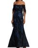 Rene Ruiz Collection Women's Draped-Wrap Brocade Gown - 2