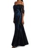 Rene Ruiz Collection Women's Draped-Wrap Brocade Gown - 4