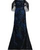 Rene Ruiz Collection Women's Draped-Wrap Brocade Gown - 8